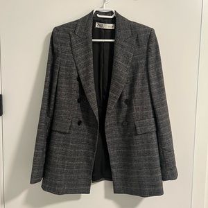 Plaid Zara blazer great condition